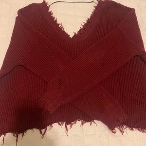 Distressed sweater